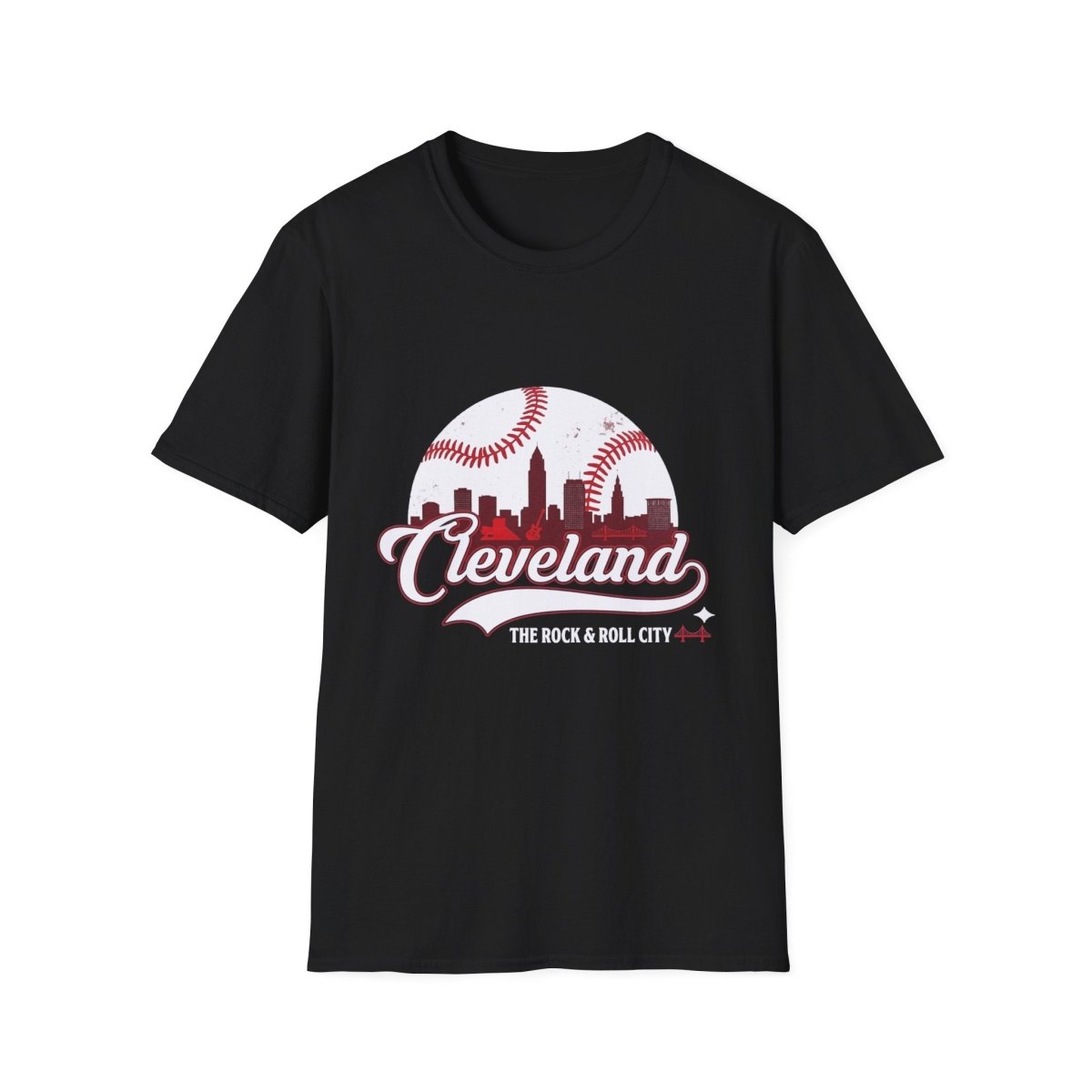 Cleveland Baseball Tee 2026 - Colorful, printed on both the front and back. - S Black both the front and back. - GAMEDEI