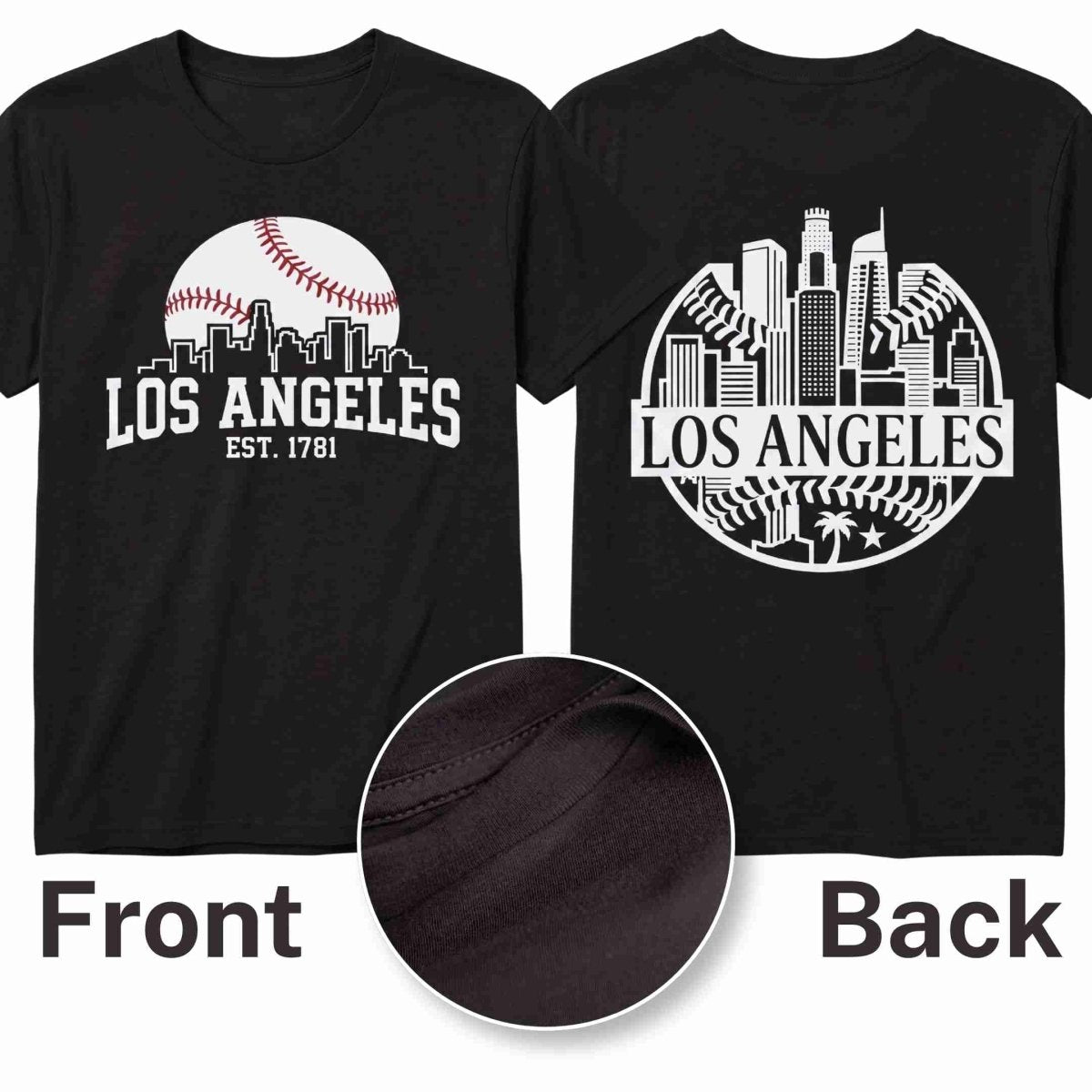 [ALL STATE] Baseball Tee 2026 - Los Angeles [Skyline] S Black - GAMEDEI