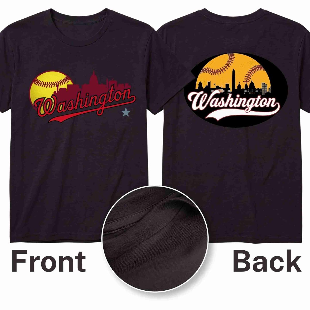 [ALL STATE] Baseball Tee 2026 - Washington N1 S Black - GAMEDEI