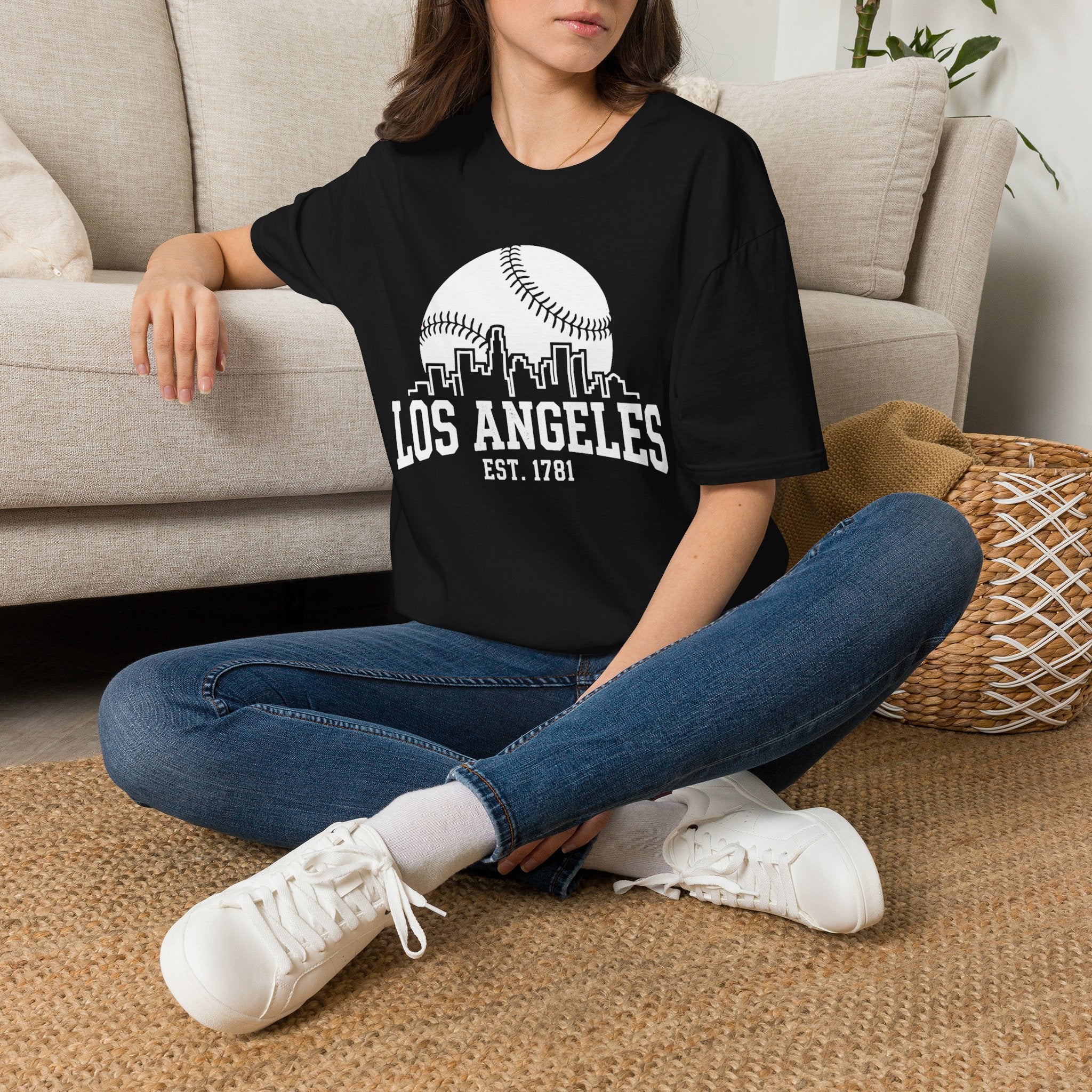 Los Angeles [Skyline] N1 Baseball Tee 2026 - Colorful, printed on both the front and back