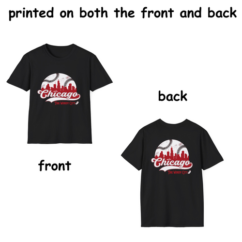 Chicago Baseball Tee 2026 - Colorful, printed on both the front and back.
