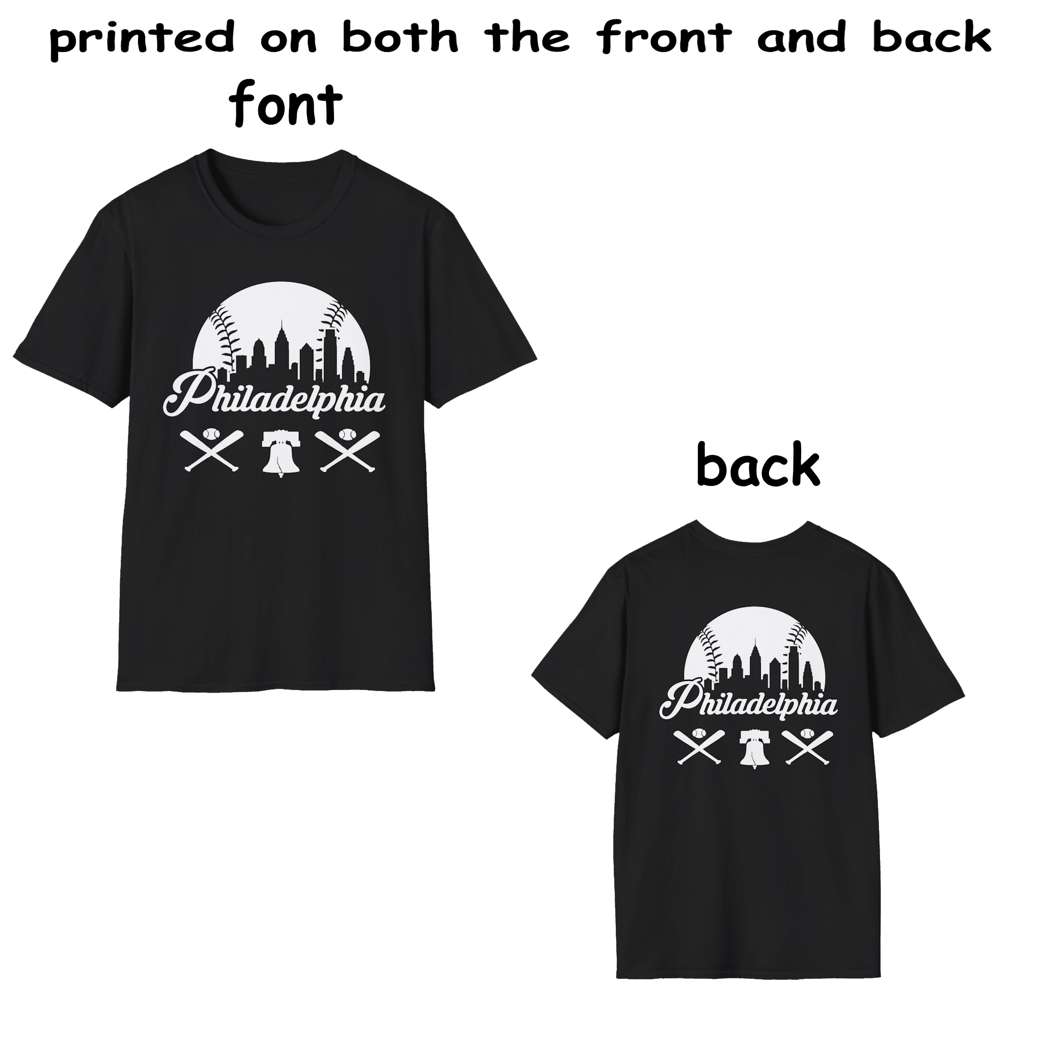 Philadelphia Baseball Tee 2026 - Colorful, printed on both the front and back.