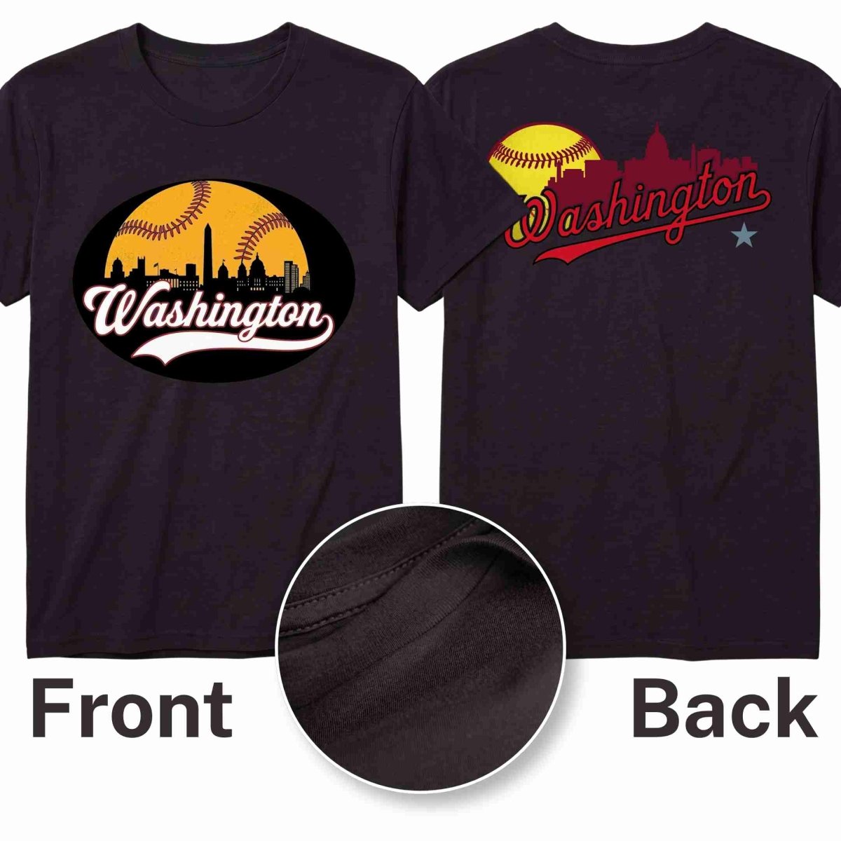 [ALL STATE] Baseball Tee 2026 - Washington N2 S Black - GAMEDEI