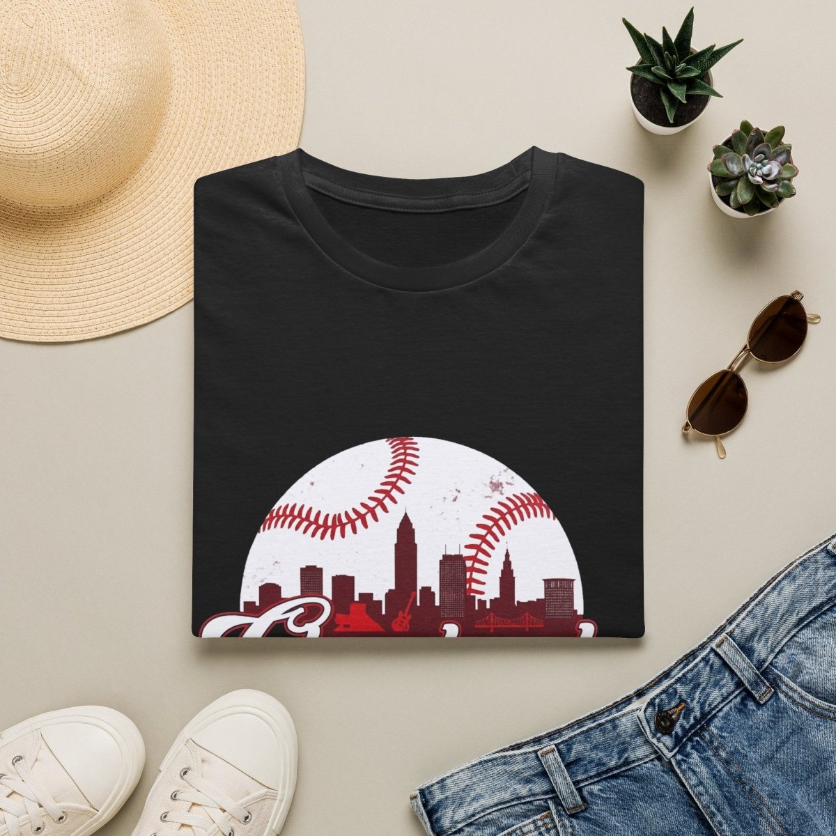 Cleveland Baseball Tee 2026 - Colorful, printed on both the front and back. - S Black both the front and back. - GAMEDEI