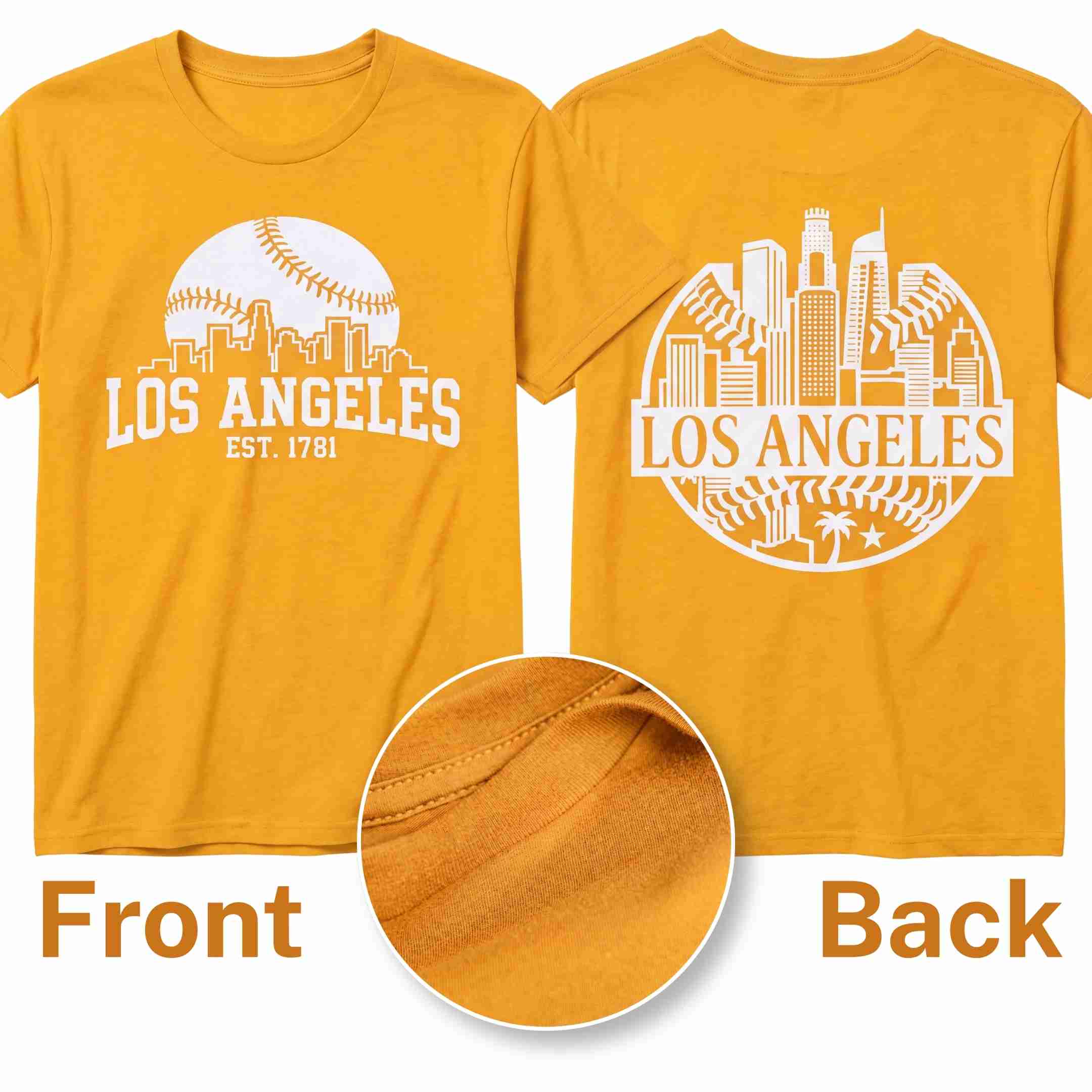 [ALL STATE] Baseball Tee 2026 - Los Angeles [Skyline] S Yellow - GAMEDEI