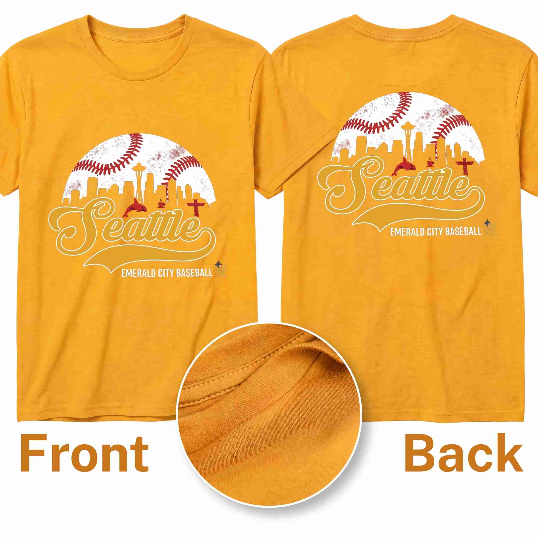[ALL STATE] Baseball Tee 2026 - Washington N2 S Yellow - GAMEDEI
