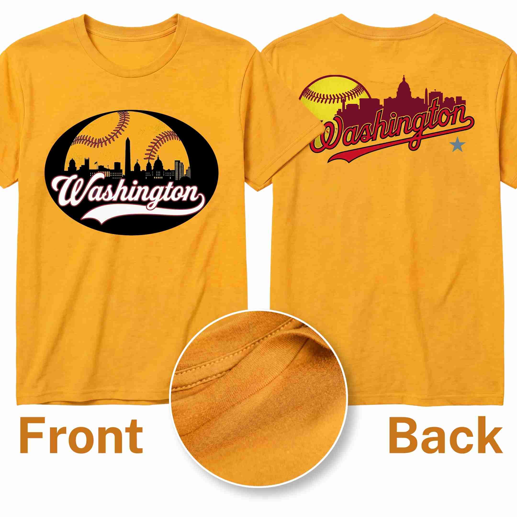 [ALL STATE] Baseball Tee 2026 - Washington N2 S Yellow - GAMEDEI