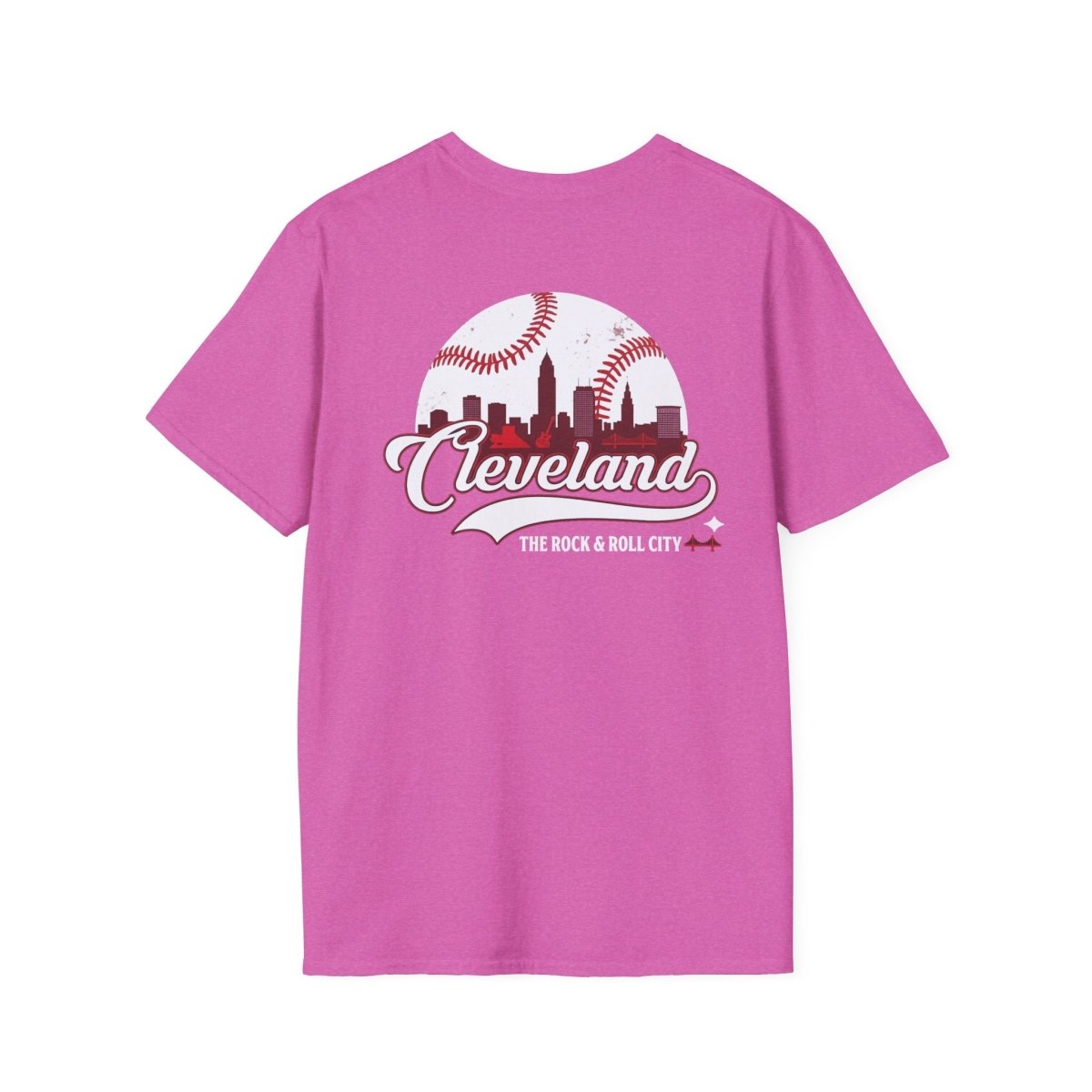 Cleveland Baseball Tee 2026 - Colorful, printed on both the front and back. - S Pink both the front and back. - GAMEDEI