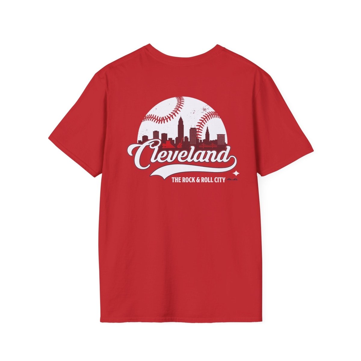 Cleveland Baseball Tee 2026 - Colorful, printed on both the front and back. - S Red both the front and back. - GAMEDEI