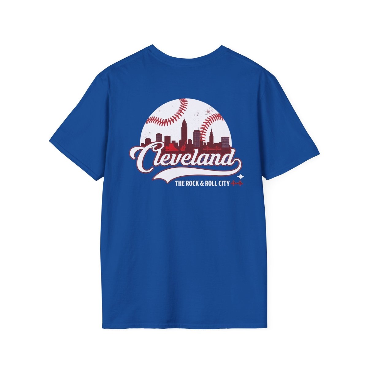 Cleveland Baseball Tee 2026 - Colorful, printed on both the front and back. - S Blue both the front and back. - GAMEDEI